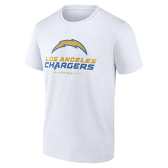 Los Angeles Chargers Logo Team Lockup T-Shirt - White T-shirts