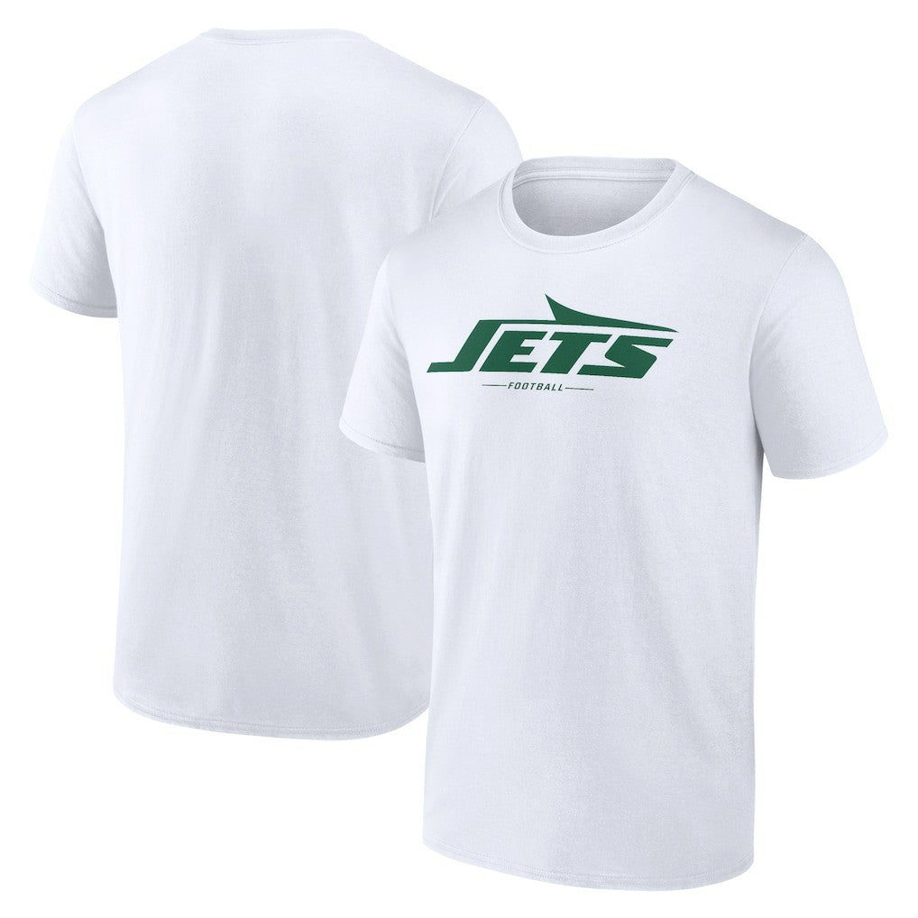 New York Jets Logo Team Lockup T-Shirt - White T-shirts
