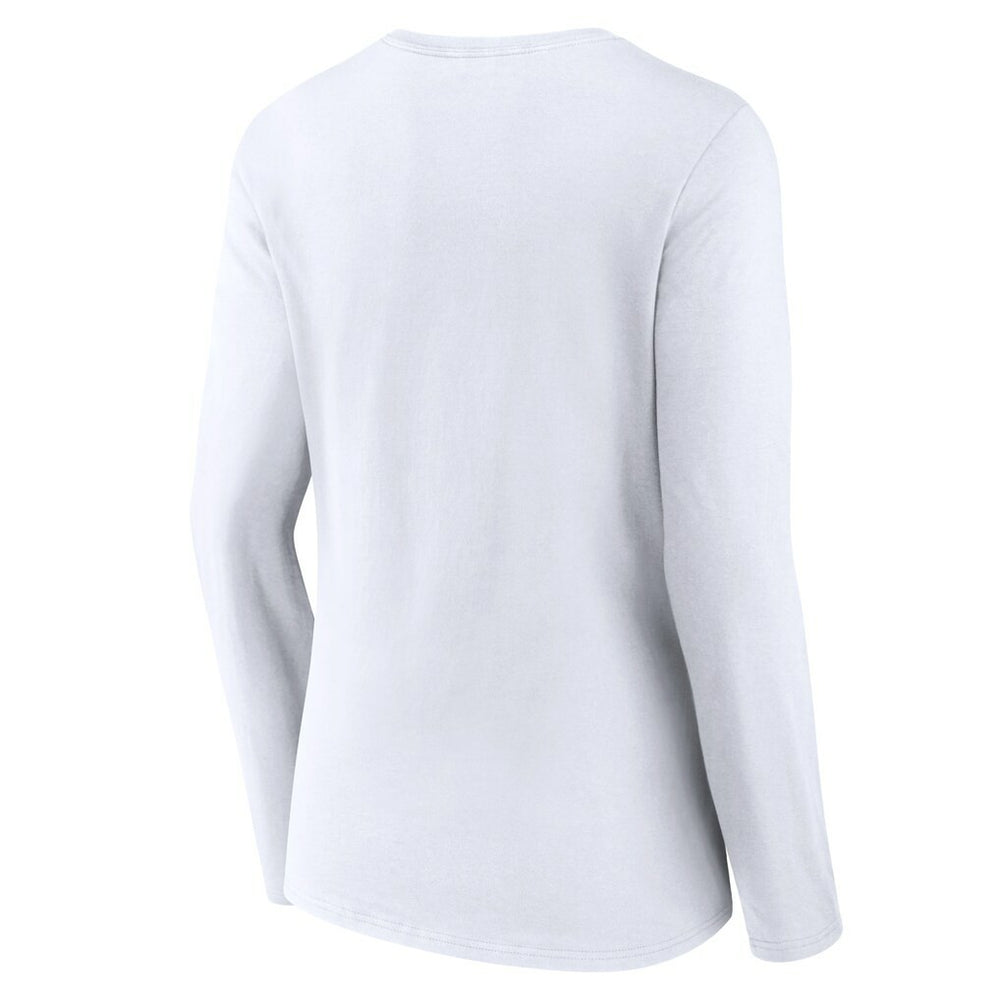 Kansas City Chiefs Women's Logo Team Lockup Long Sleeve V-Neck T-Shirt - White T-shirts