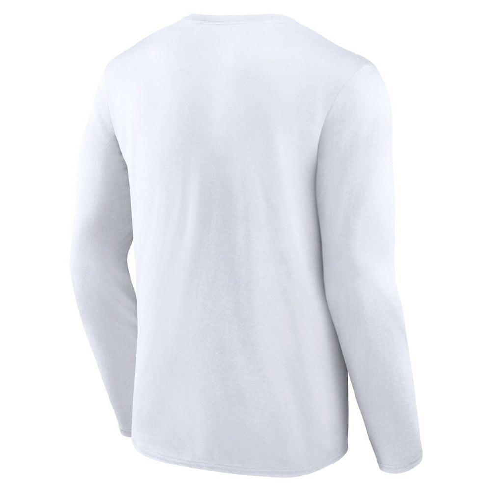Baltimore Ravens Logo Team Lockup Long Sleeve T-Shirt - White T-shirts