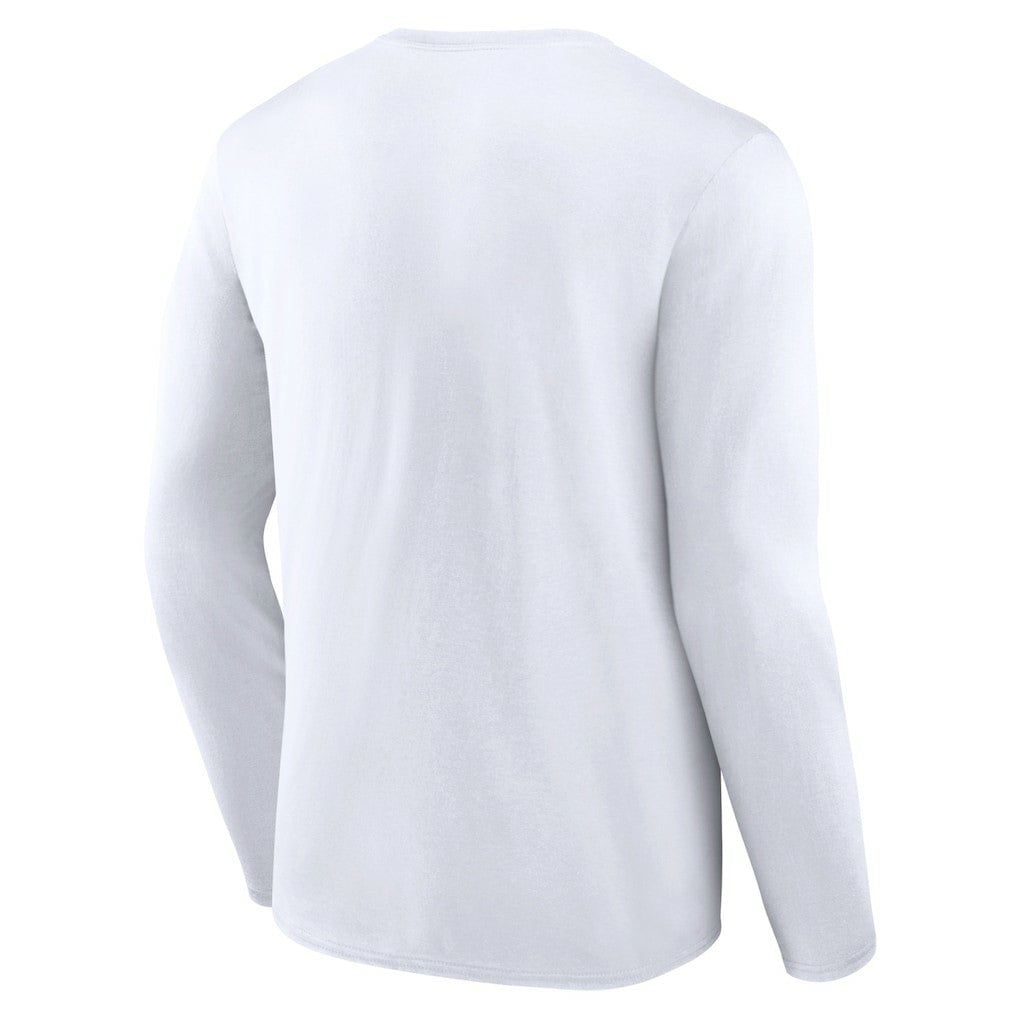 Chicago Bears Logo Team Lockup Long Sleeve T-Shirt - White T-shirts
