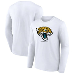 Jacksonville Jaguars Logo Team Lockup Long Sleeve T-Shirt - White T-shirts