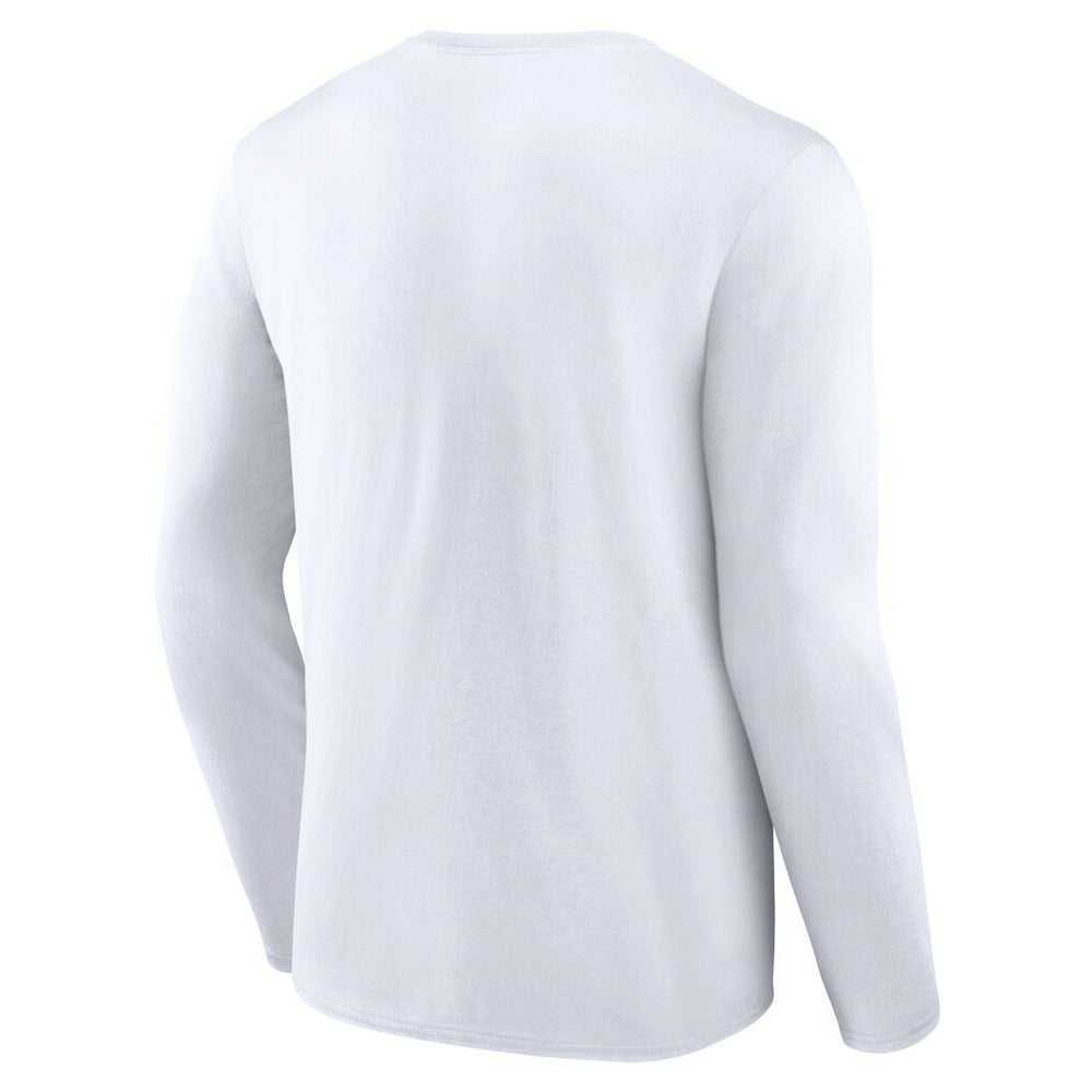 New Orleans Saints Logo Team Lockup Long Sleeve T-Shirt - White T-shirts