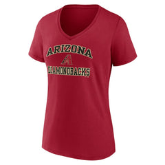 Arizona Diamondbacks Women's Heart and Soul V-Neck T-Shirt - Red T-shirts