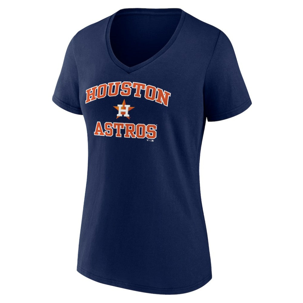 Houston Astros Women's Heart and Soul V-Neck T-Shirt - Navy T-shirts