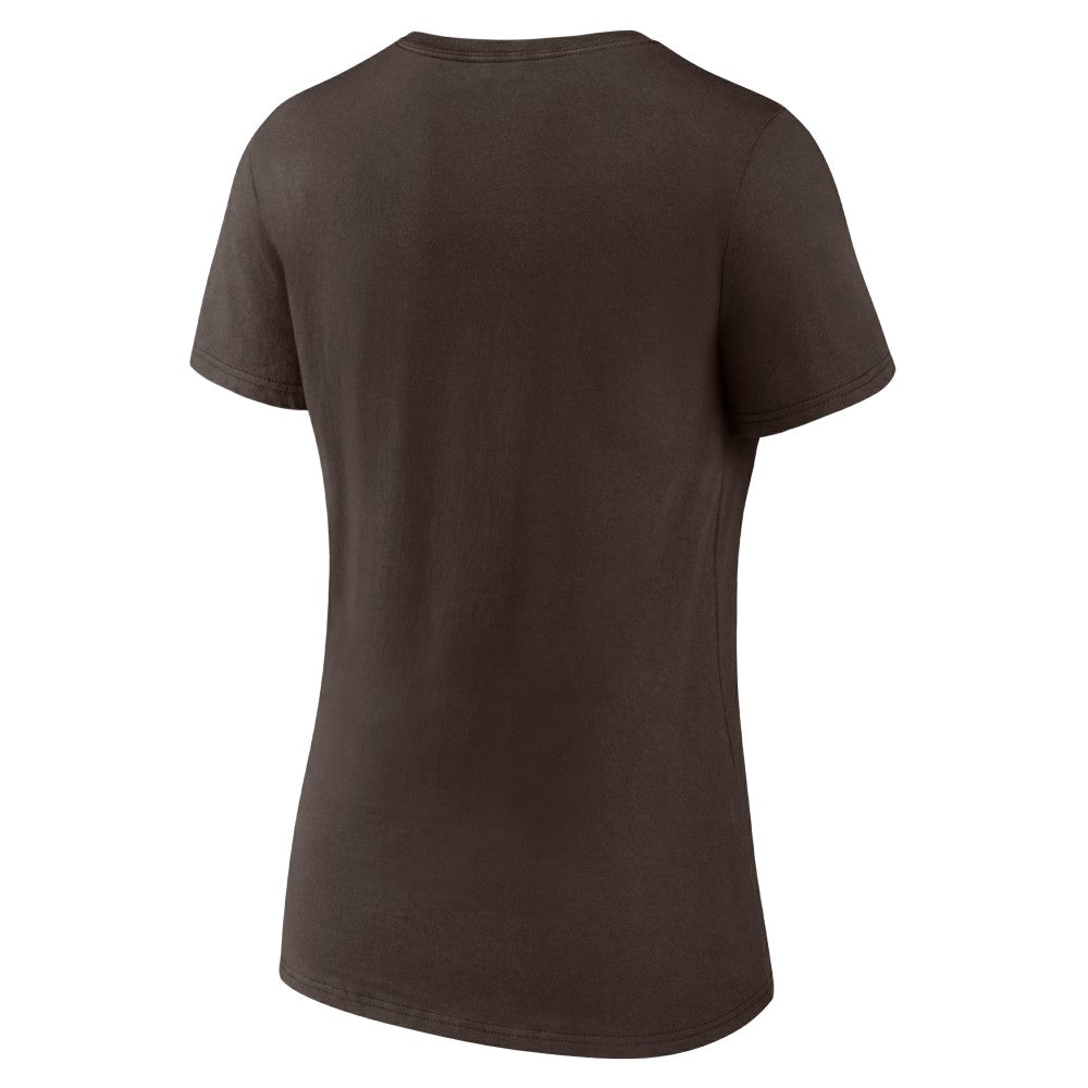 San Diego Padres Women's Heart and Soul V-Neck T-Shirt - Brown T-shirts