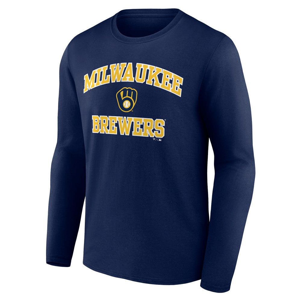 Milwaukee Brewers Heart and Soul Long Sleeve T-Shirt - Navy T-shirts