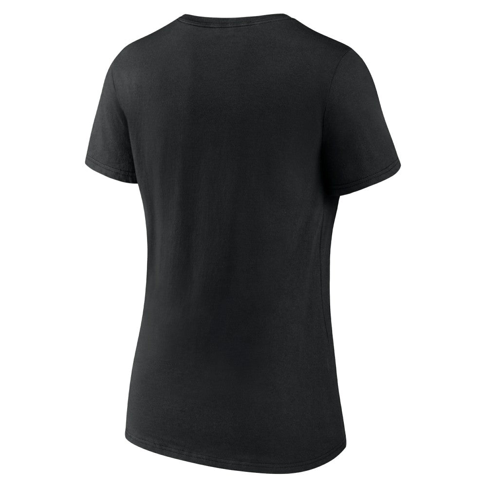 Cincinnati Reds Women's Heart and Soul V-Neck T-Shirt - Black T-shirts