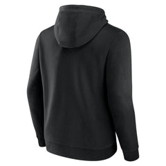 Carolina Panthers Logo Team Lockup Fitted Pullover Hoodie - Black Hoodies