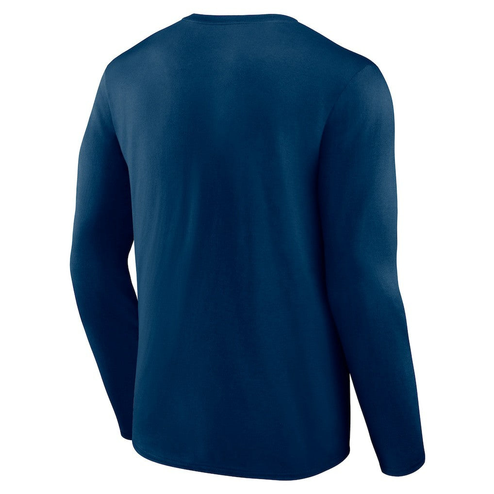 Chicago Bears Logo Team Lockup Long Sleeve T-Shirt - Navy T-shirts