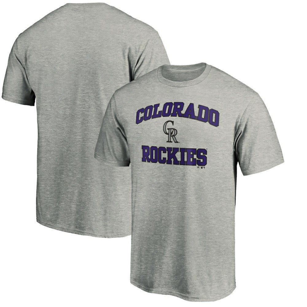 Colorado Rockies Heart & Soul T-Shirt - Heather Gray T-shirts
