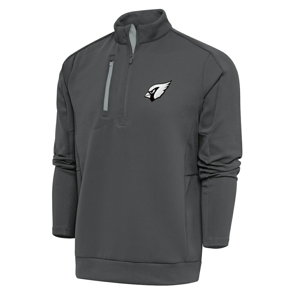 Arizona Cardinals Antigua Metallic Logo Generation Quarter-Zip Pullover Top - Charcoal Pullover