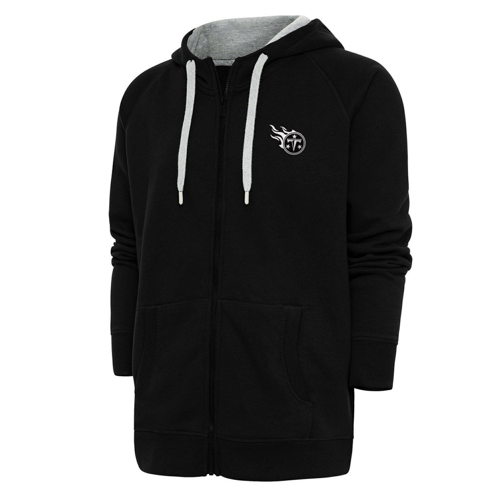 Tennessee Titans Antigua Metallic Logo Victory Full-Zip Hoodie - Black Hoodies