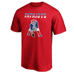 New England Patriots Logo Team Lockup T-Shirt - Red T-shirts