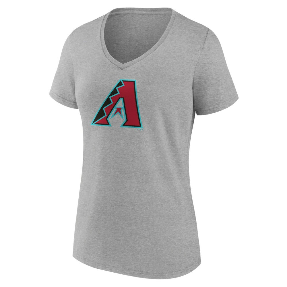 Arizona Diamondbacks Women's Official Logo V-Neck T-Shirt - Gray T-shirts