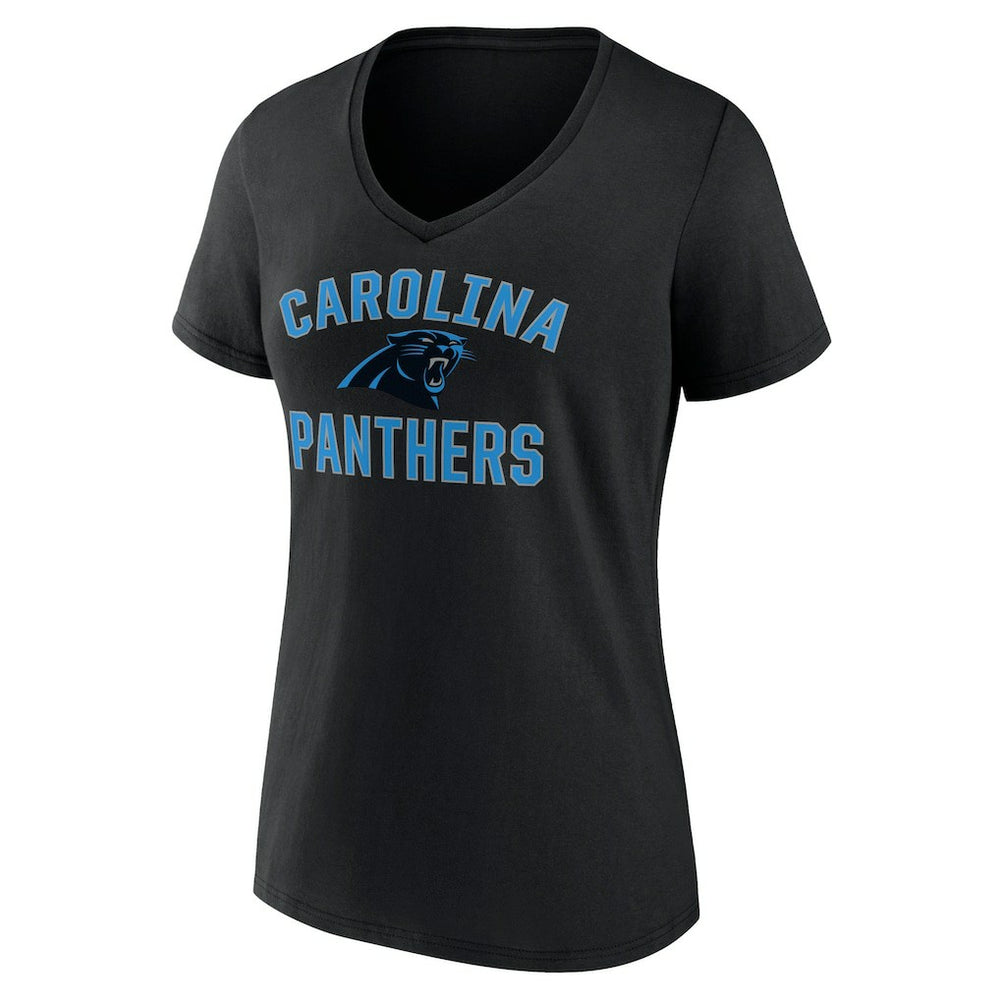 Carolina Panthers Women's Victory Arch Team V-Neck T-Shirt - Black T-shirts