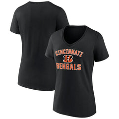 Cincinnati Bengals Women's Victory Arch Team V-Neck T-Shirt - Black T-shirts