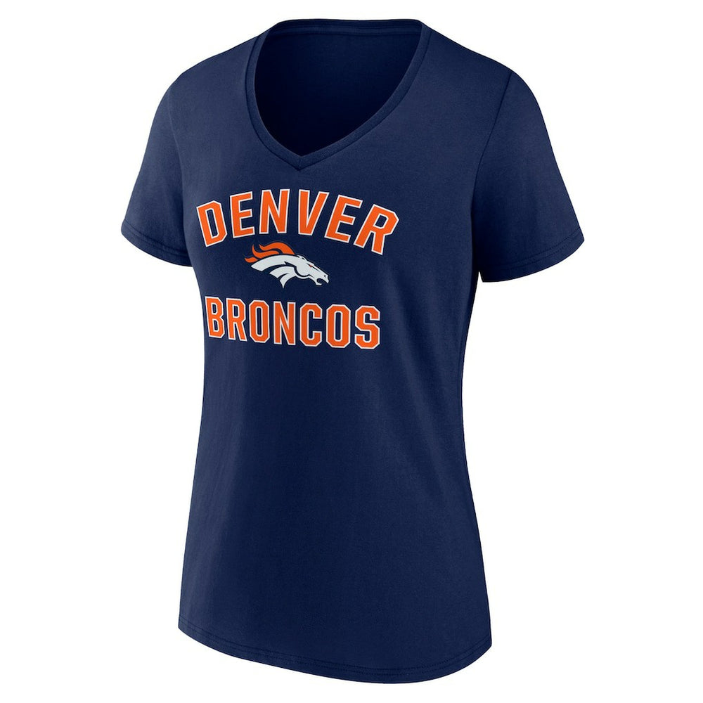 Denver Broncos Women's Victory Arch Team V-Neck T-Shirt - Navy T-shirts