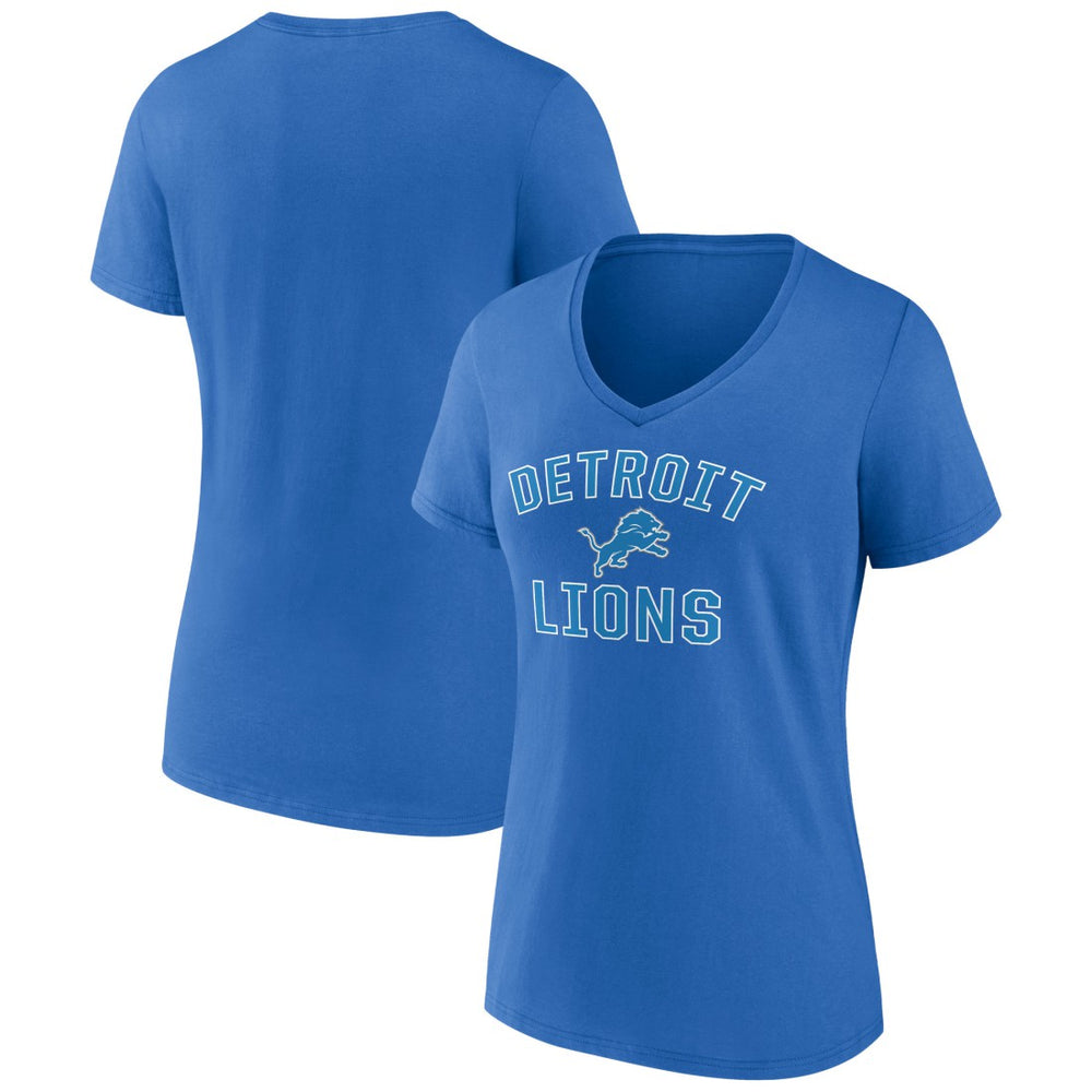 Detroit Lions Women's Victory Arch Team V-Neck T-Shirt - Blue T-shirts