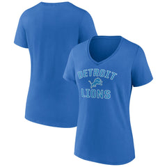 Detroit Lions Women's Victory Arch Team V-Neck T-Shirt - Blue T-shirts