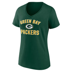 Green Bay Packers Women's Victory Arch Team V-Neck T-Shirt - Green T-shirts