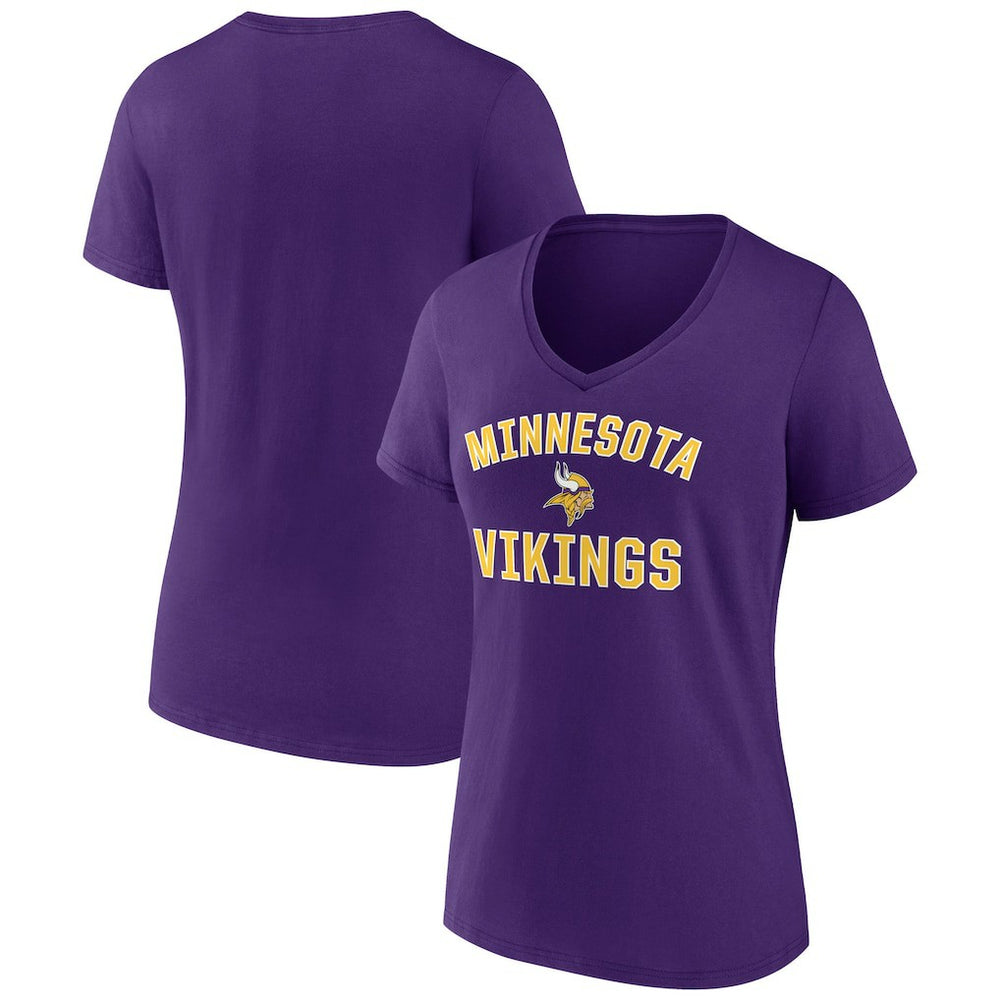 Minnesota Vikings Women's Victory Arch Team V-Neck T-Shirt - Purple T-shirts