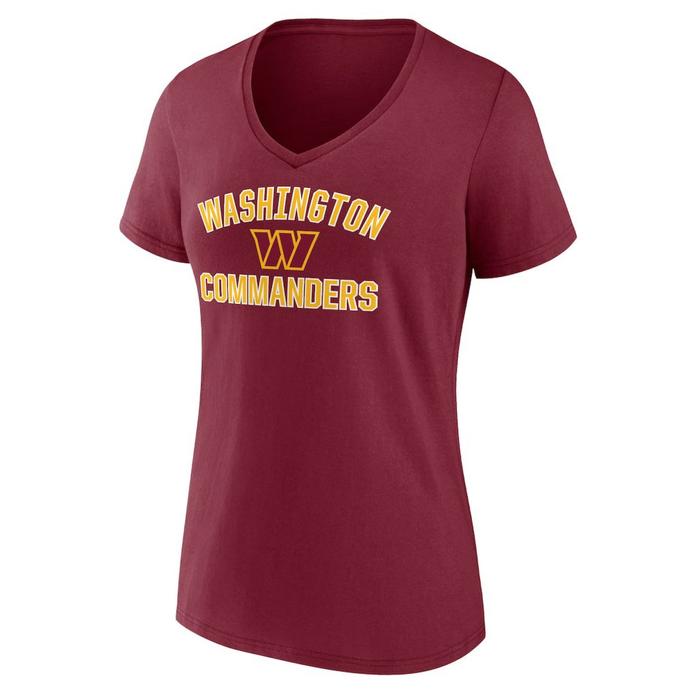 Washington Commanders Women's Victory Arch Team V-Neck T-Shirt - Burgundy T-shirts