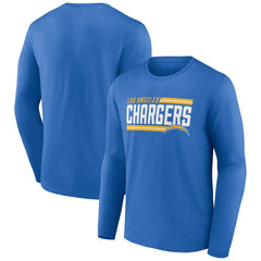 Los Angeles Chargers On Side Stripe Team Long Sleeve T-Shirt - Powder Blue T-shirts