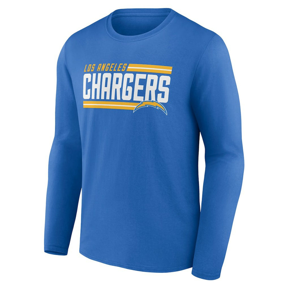 Los Angeles Chargers On Side Stripe Team Long Sleeve T-Shirt - Powder Blue T-shirts