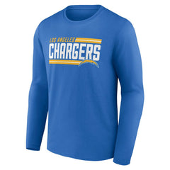 Los Angeles Chargers On Side Stripe Team Long Sleeve T-Shirt - Powder Blue T-shirts