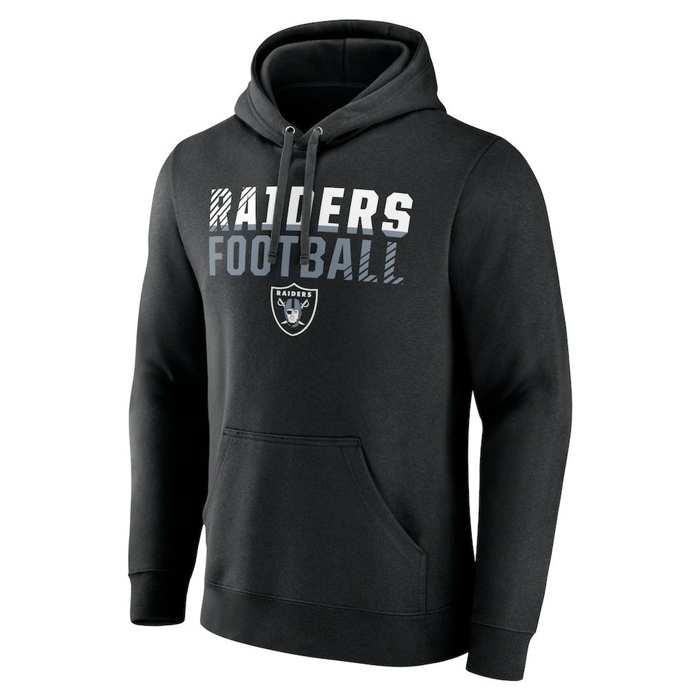 Las Vegas Raiders Team Fade Out Fitted Pullover Hoodie - Black Hoodies