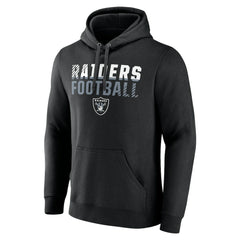Las Vegas Raiders Team Fade Out Fitted Pullover Hoodie - Black Hoodies