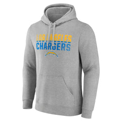Los Angeles Chargers Team Fade Out Fitted Pullover Hoodie - Heather Gray Hoodies