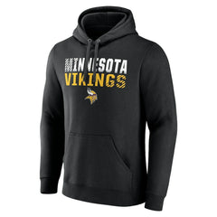Minnesota Vikings Team Fade Out Fitted Pullover Hoodie - Black Hoodies