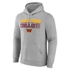 Washington Commanders Team Fade Out Fitted Pullover Hoodie - Heather Gray Hoodies