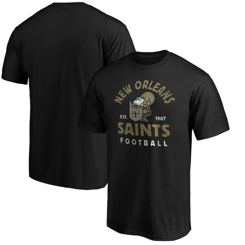 New Orleans Saints Vintage Arch T-Shirt - Black T-shirts