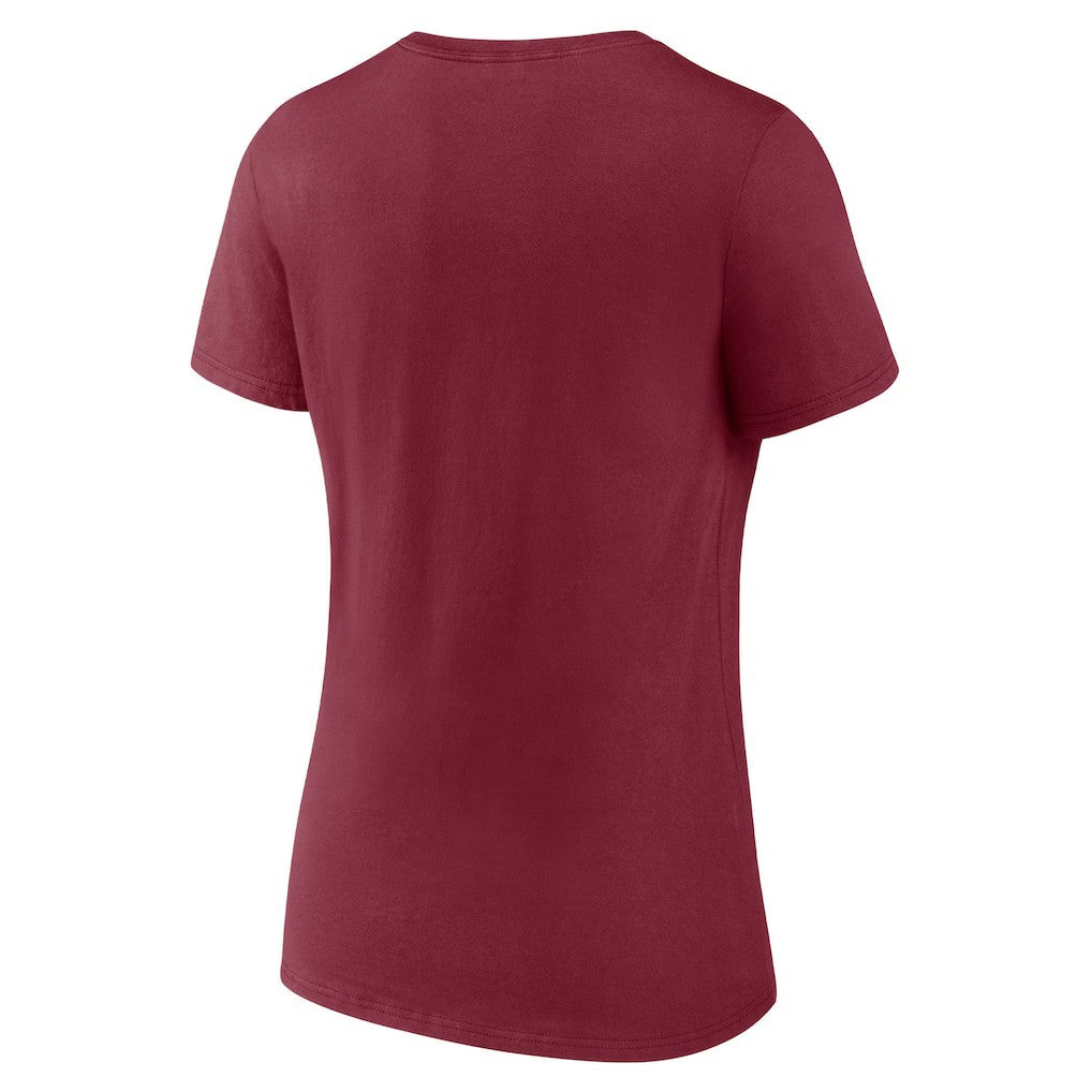 Washington Commanders Women's Nostalgia V-Neck T-Shirt - Burgundy T-shirts