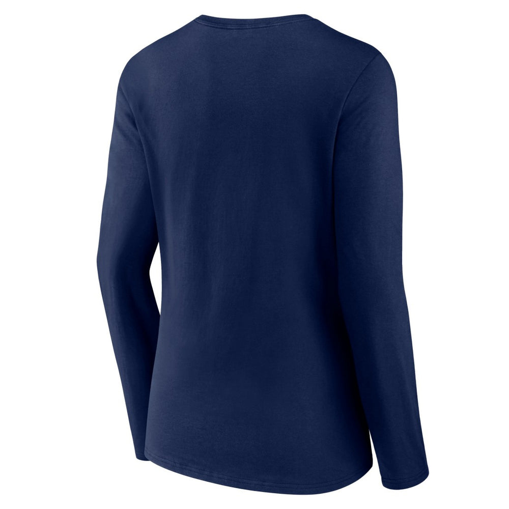 Denver Broncos Women's Freehand Team Long Sleeve V-Neck T-Shirt - Navy T-shirts