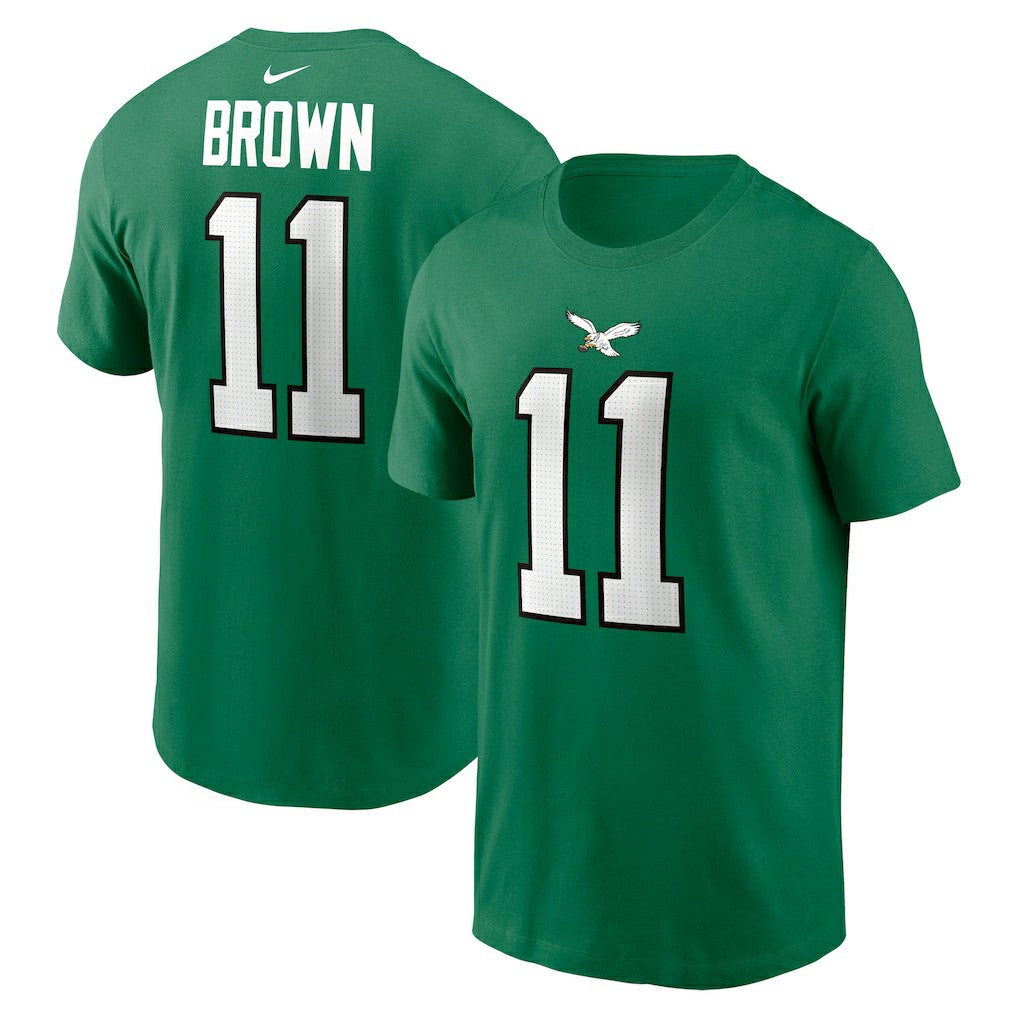 A.J. Brown Philadelphia Eagles Alternate Player Name & Number T-Shirt - Kelly Green T-shirts