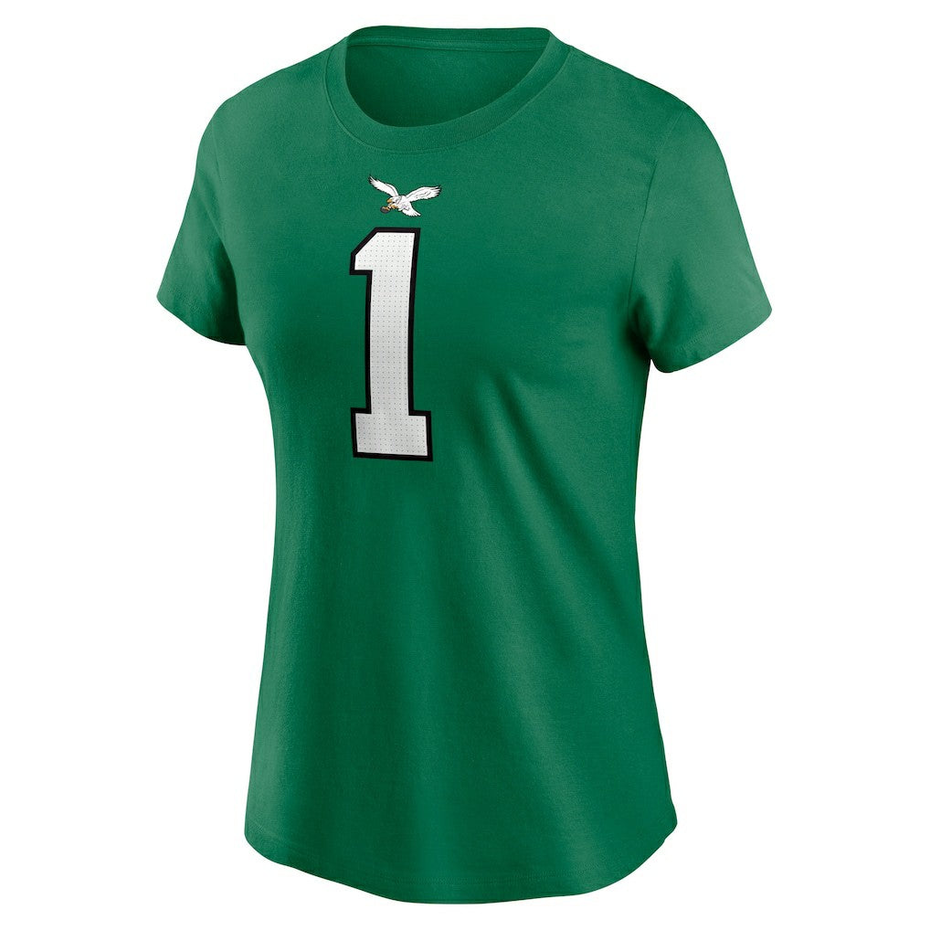 Jalen Hurts Philadelphia Eagles Women's Player Name & Number T-Shirt - Kelly Green T-shirts