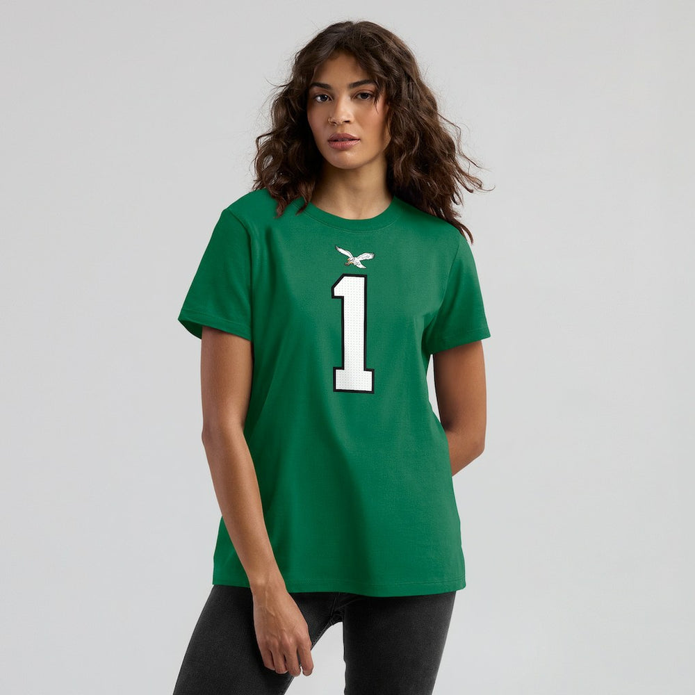 Jalen Hurts Philadelphia Eagles Women's Player Name & Number T-Shirt - Kelly Green T-shirts