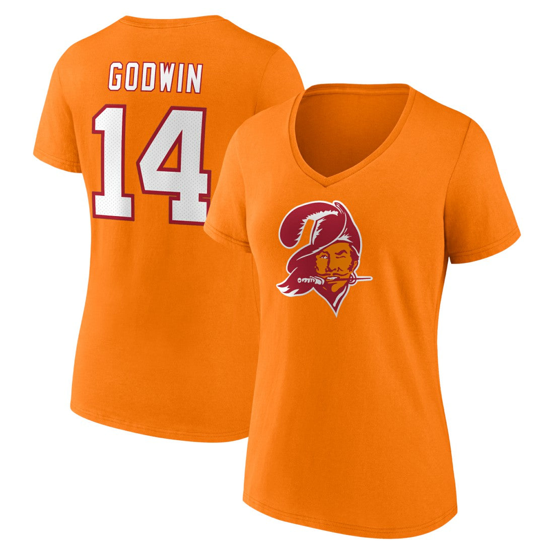 Chris Godwin Tampa Bay Buccaneers Women's Throwback Player Icon Name & Number T-Shirt - Orange T-shirts