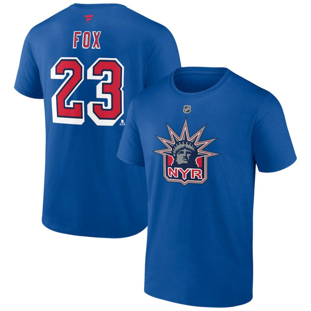 Adam Fox New York Rangers Fanatics Special Edition 2.0 Name & Number T-Shirt - Blue | US 5079531