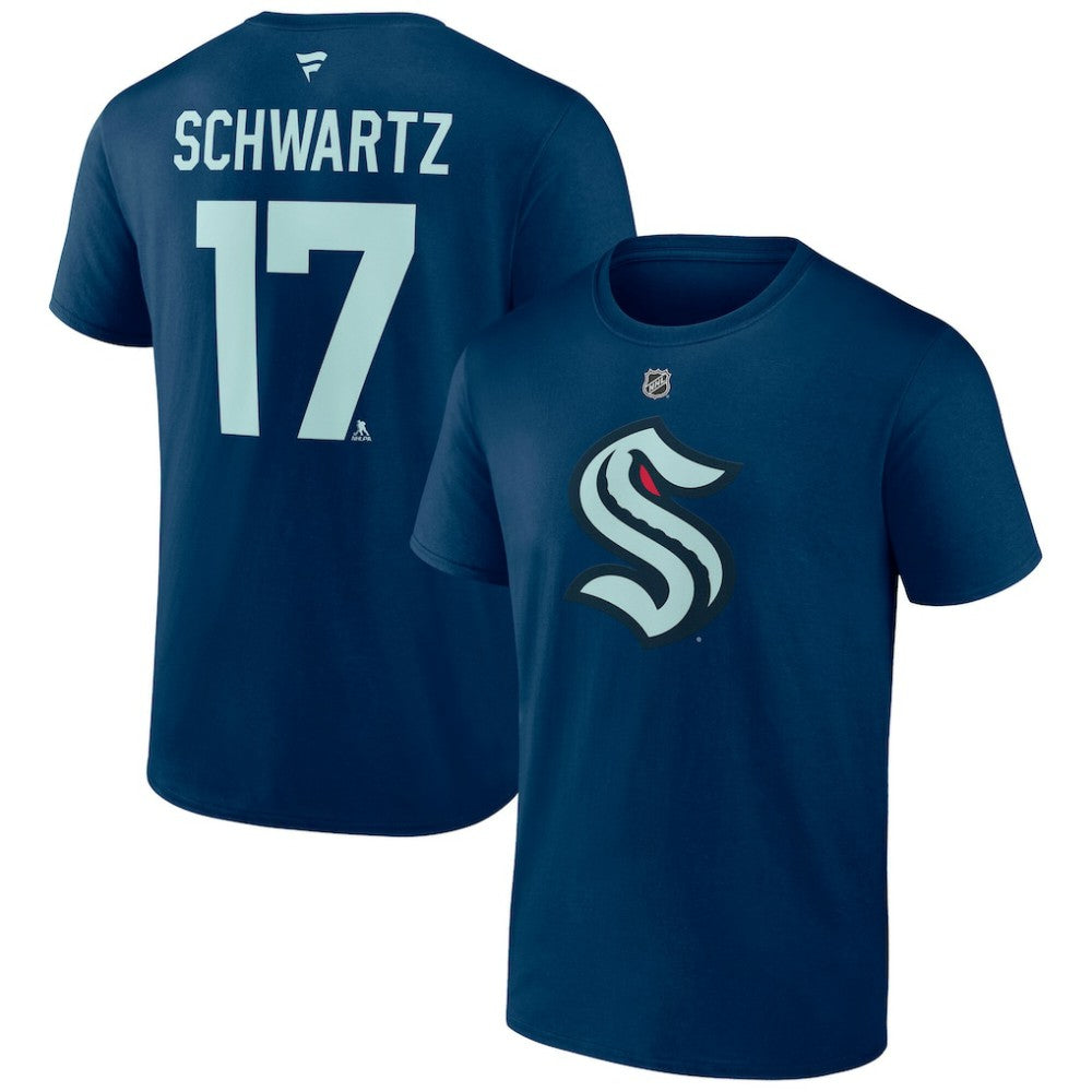Jaden Schwartz Seattle Kraken Fanatics Special Edition 2.0 Name & Number T-Shirt - Deep Sea Blue | US 5079567