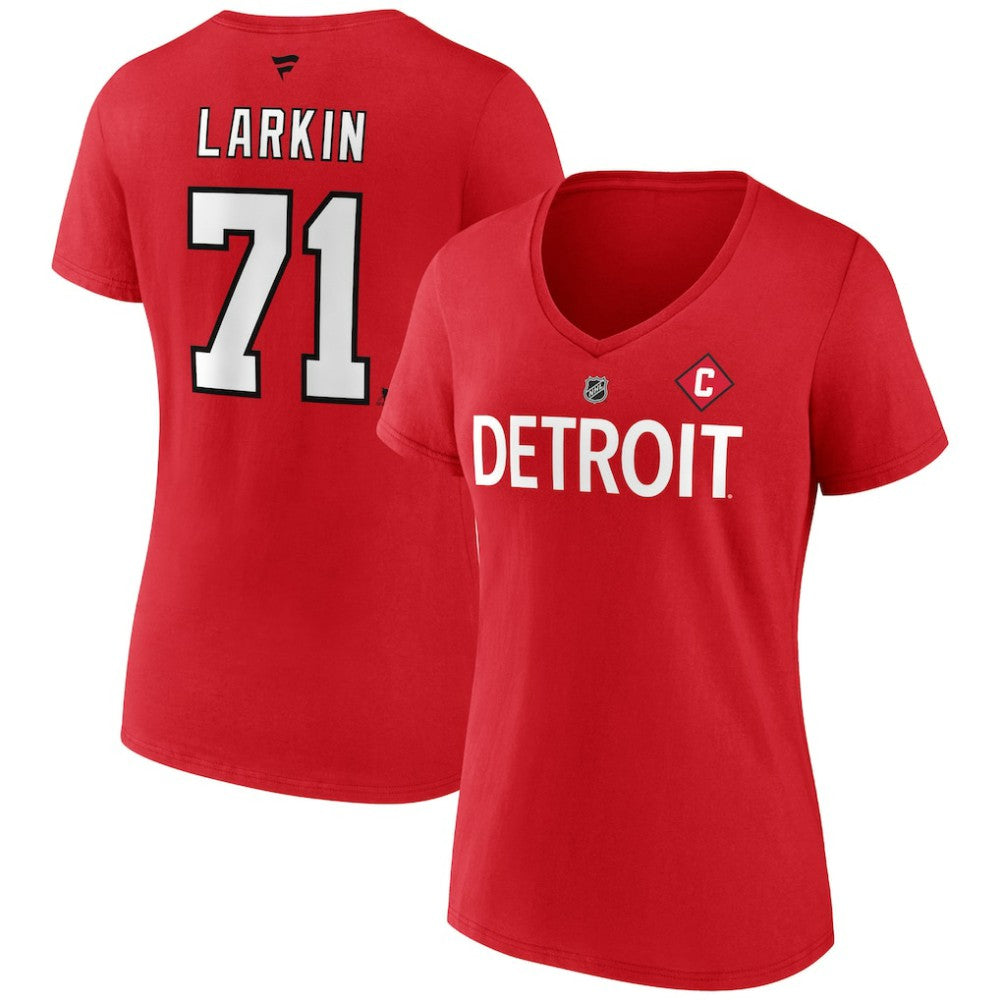 Dylan Larkin Detroit Red Wings Fanatics Women's Special Edition 2.0 Name & Number V-Neck T-Shirt - Red | US 5079630
