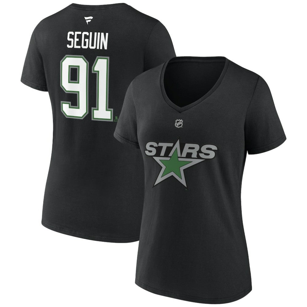 Tyler Seguin Dallas Stars Fanatics Women's Special Edition 2.0 Name & Number V-Neck T-Shirt - Black | US 5079661