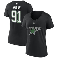 Tyler Seguin Dallas Stars Fanatics Women's Special Edition 2.0 Name & Number V-Neck T-Shirt - Black | US 5079661