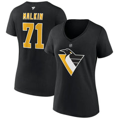 Evgeni Malkin Pittsburgh Penguins Fanatics Women's Special Edition 2.0 Name & Number V-Neck T-Shirt - Black | US 5079664