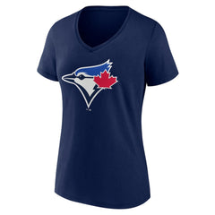 Toronto Blue Jays Women's Official Logo V-Neck T-Shirt - Navy T-shirts