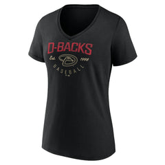 Arizona Diamondbacks Women's Live For It Team V-Neck T-Shirt - Black T-shirts